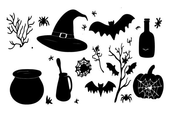 Download Spooky Silhouette Vector Element Set - Premium Resources
